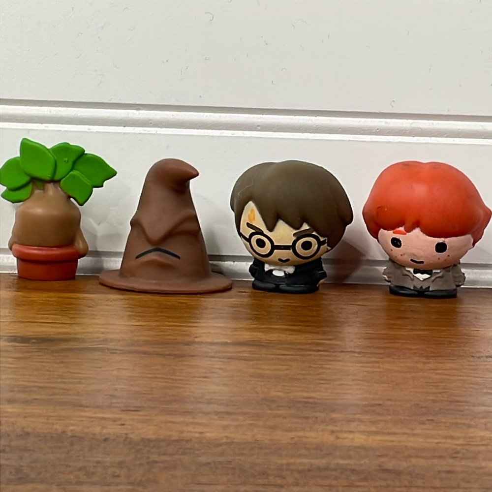 Set of 4 Harry Potter  Rubber Squishies